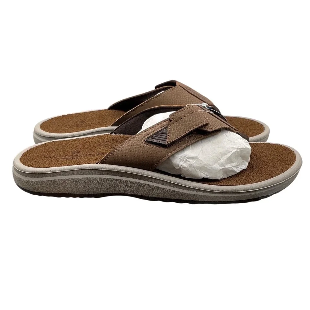 Clarks Cloudsteppers Breeze Mens Brown Thong Sandals Flip Flops Size10 261874927
